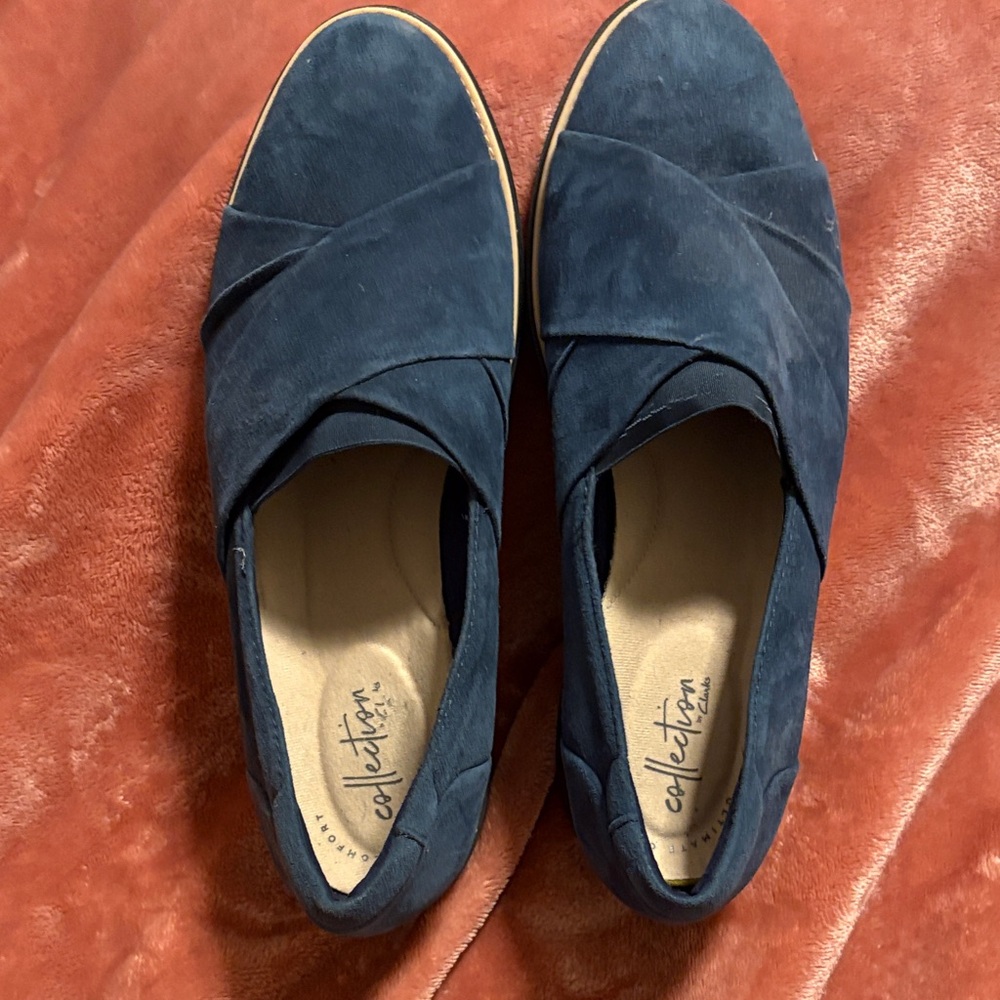 Clarks Deep Blue Loafers
